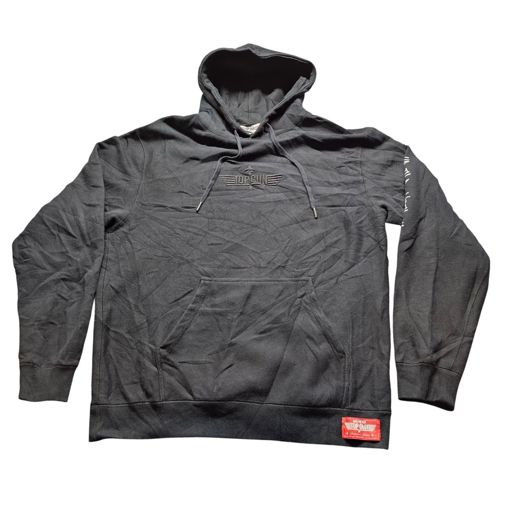 Top Gun Shoe Palace Hoodie Mens XL Black Paramount Movie Graphic Pullover 5198